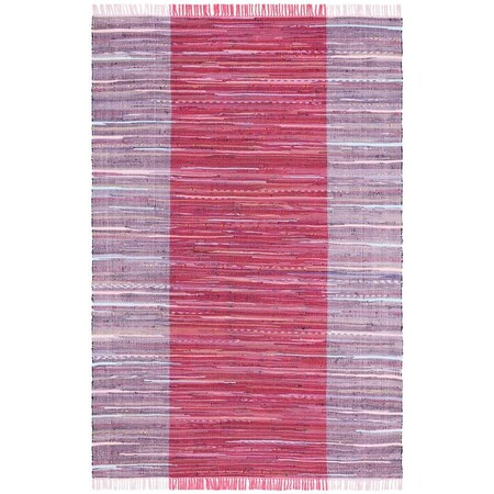 Safavieh 6 x 6 ft. Rag Contemporary & Global Square Rug, Red & Grey RAR122Q-6SQ